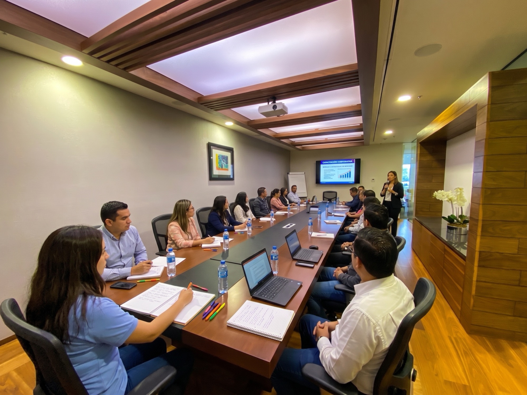 Sesión de trabajo y capacitación en equipo